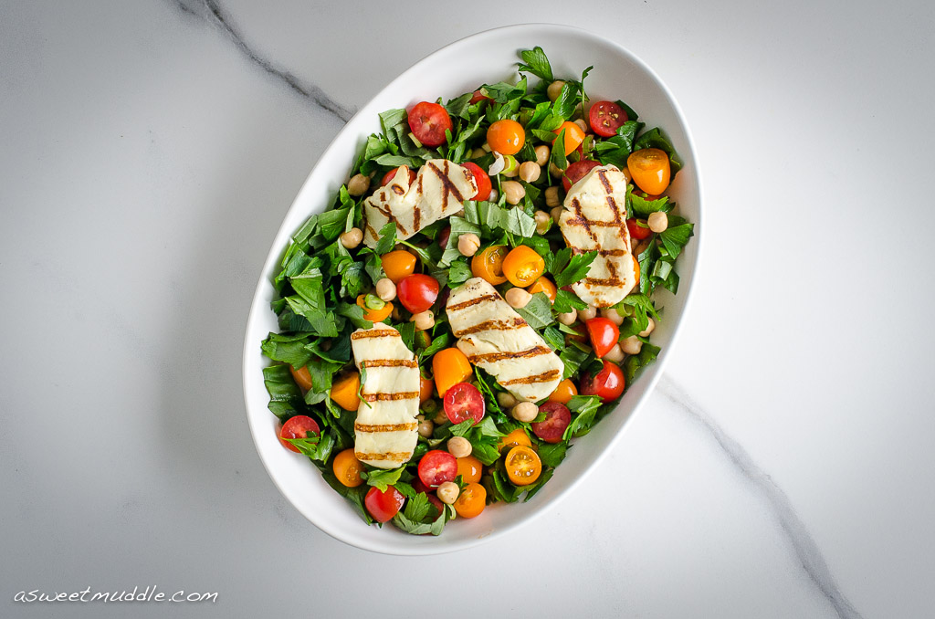 Chickpea and tomato salad